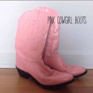 Pink cowgirl boots
